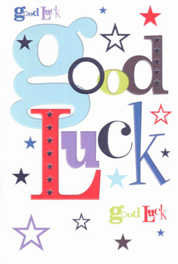 Bursts of colour and personality define this luck-infused greeting card, a cherished find amid the flower-filled displays of Cobham. Each letter jumps to life: cool blue for energy, dramatic black for depth, fiery red for passion, and gentle violet for quiet encouragement-all flowing across a pure white background that breathes with openness and promise. Scattered stars in every hue twinkle like the first fireflies over Cobham's riverside paths, their joyful energy matching that of friends rallying around for big moments. The sense of space and movement within the design feels as fresh as a walk down Tilt Road at dawn, inviting the eye and hand alike. Underneath the glossy, smooth surface lies a card as pleasing to hold as it is to give-a subtle but memorable gesture to wish luck, hope, and new adventures. Whether slipped into a bouquet from Flowers Cobham or handed over at a gathering, it brings a touch of local sincerity and brightness.